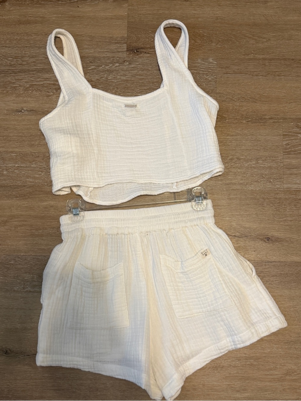Women’s Matching SET Billabong Open Skies Woven Short and Crop Top Set S M - Picture 3 of 6